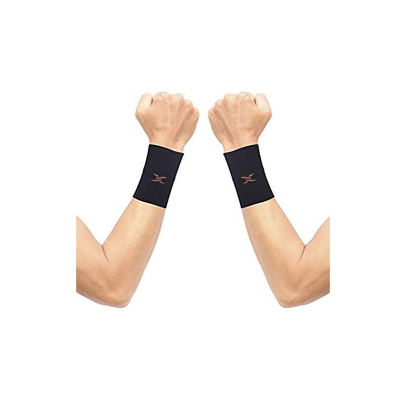 Thx4COPPER 1 Pair Compression Wrist Bandages, Copper Infused Wrist Support