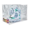 letsinstyle Sewing Machine Cover with Storage Pockets, Clear Plastic Sewing