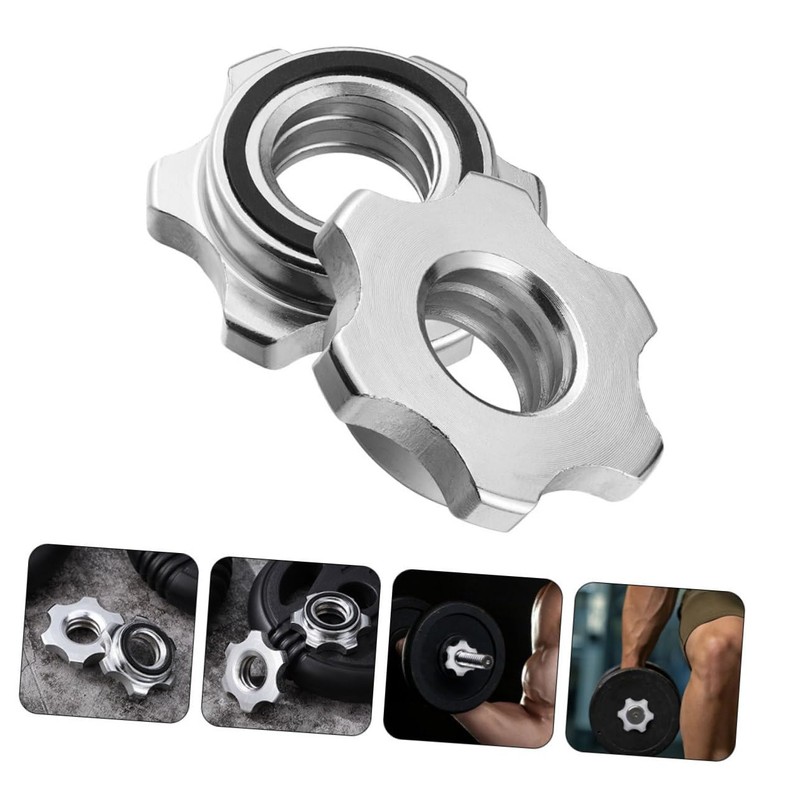 Gatuida 4Pcs Slip Barbell Collar Nuts for Dumbbell Weight Lifting