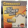 Aluf Plastics 13 Gallon 0.78 MIL White Plastic Trash Bags Unscented - 24 x 27 - Pack of 120...