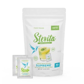 Stevita Stevia with Xylitol Supreme - 50 Packets - All-Natural Sweetener, No Calories - Non-GMO, Vegan, Kosher, Keto, Paleo, Gluten Free, Erythritol-free - 50 Servings