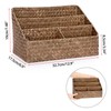BTSKY Natural Seagrass Woven Wicker Desk Organizer,Mail Sorters with 4