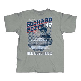 OLD GUYS RULE Men's Racing Graphic T-Shirt, Richard Petty Rocks - Gift for Dad, Grandpa, Husband, Father's Day, Birthday, Holiday - Car Racing, Collector (Gravel, X-Large)