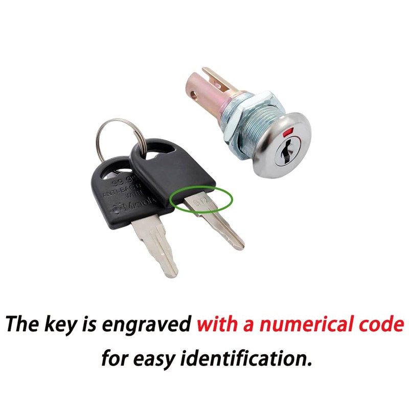 NYGHMY 2 Pcs Cabinet Locks with Keys, Toolbox Lock, Universal