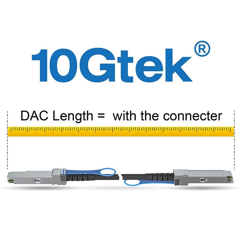 10Gtek 40G QSFP+ DAC Cable - 40GBASE-CR4 Passive Direct Attach