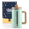 Ubeca French Press 34 oz Coffee Maker, Mint Green Thick