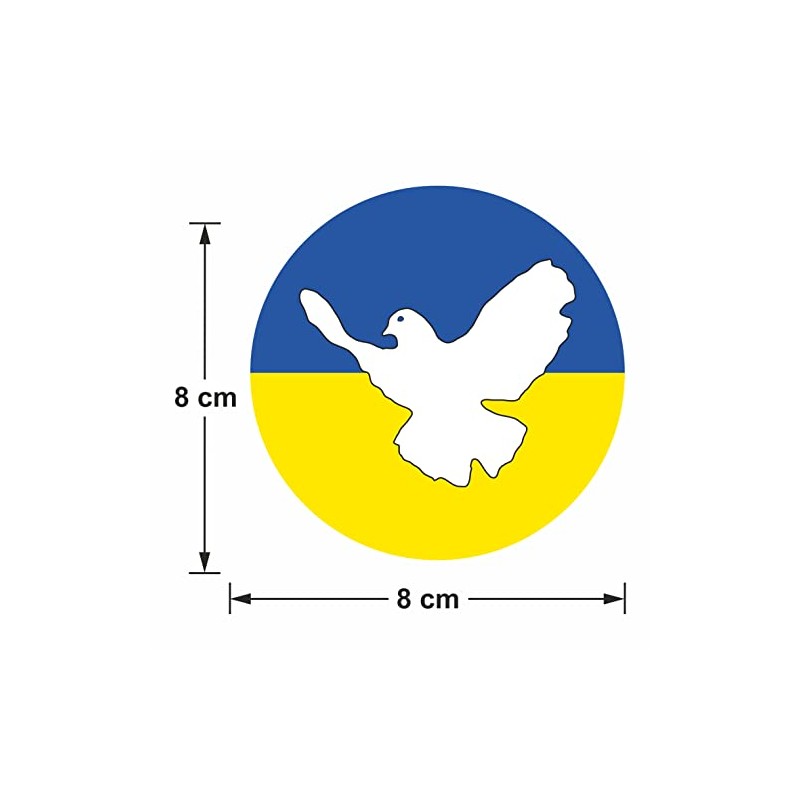 Generisch Flag Sticker Ukraine Peace Peace Dove Peace Dove 8