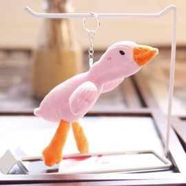 White Plush Duck Car Keychain,Cotton Filling Stuffed Animal Fluffy Duck Plushie Car Keychain Hanging Charms Stuffed Animals Keychain,Duck Keychain,Accessories