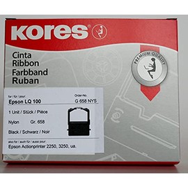 Kores G658NYS"Black Ink" Nylon Ribbon for Epson LQ 100