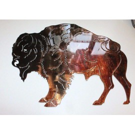 Buffalo Metal Wall Art Decor 18" x 14"