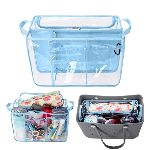 Rexmica Clear Beach Bag Organizer Insert Compatible with BOGG BAG