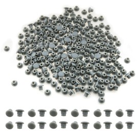 LUORNG 200pcs Deep Gray Hole Plugs 5mm Plastic Tube Cover Furniture Hardware Decorative Cover