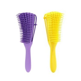 Unbranded Detangler Hair Brush EZ Anti-Static Scalp Comb Salon Styling Tool Yellow Purple