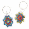 Baker Ross Flower Super Shrink Keyrings - Pack of 8,