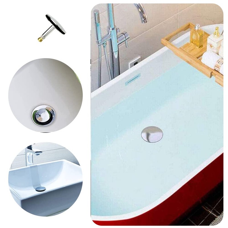JIALWSJWAN Bathtub Chock Plug Adjustable Bathtub Plunger 44mm Sink Drain
