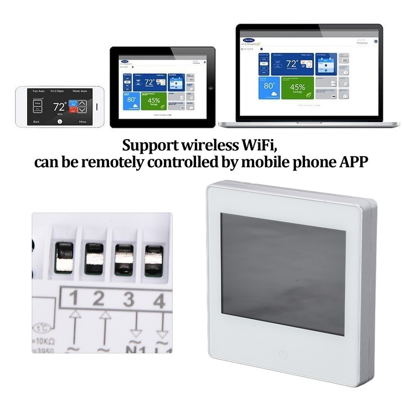 ME102H WiFi Thermostat Color Touch Screen Smart Thermostat Remote Control
