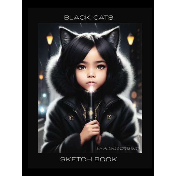 Sketch Book: Black Cats Collection, Simon Says Represent: Unlined Artist