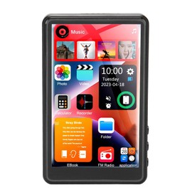 Reproductor de MP3 de 16 GB con Bluetooth, Pantalla Táctil Completa de 4,0, Reproductor de MP4, Reproductor de Música Portátil, Compatible con Tarjeta TF de hasta 256 GB, (16 GB