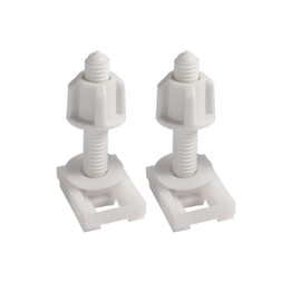 1 Pair White Plastic Toilet Seat Screws and Nuts with Washers,Toilet Parts,Hinge Bolts Screws Hinges Replacement Parts for Mounting Toilet Seats Toilet Lid Toilet Seats,Toilets and Toilet Parts，Seats