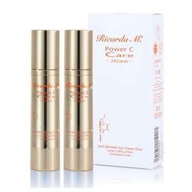 Ricarda M. "PCC 24 Carat Anti Wrinkle Eye Cream" Duo with Anti-Ageing Formula (Study Proof): Reduces Pigment Spots