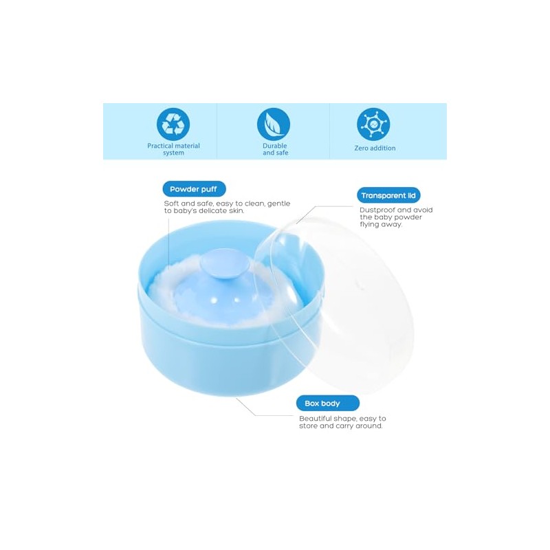 Beaupretty Estuche Para Borlas De Talco Contenedor De Borla Para