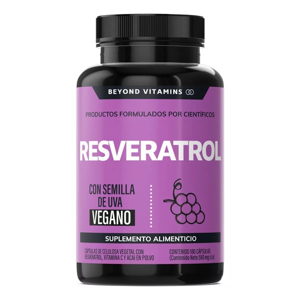 Resveratrol 100% Vegano de alto contenido en Polifenoles | Suplemento