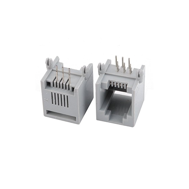 sourcing map RJ12 6P6C Female PCB Mounting Modular Jack Adapter