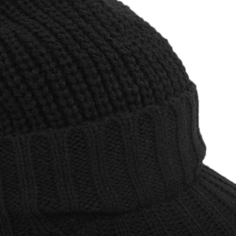 Original One mens Winter Wool Blend Visor Beanie Knit Brim