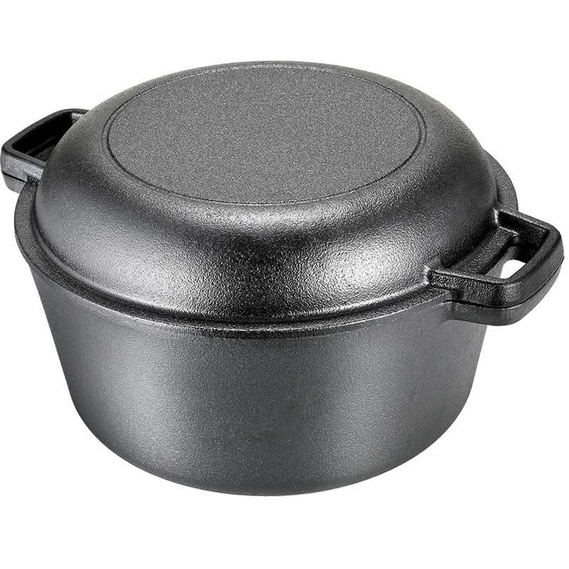 TLGREEN Cast Iron Dutch Oven Pot with Lid, Pot (5.1QT)