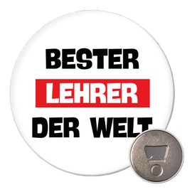 Huuraa Magnet "Bester Lehrer der Welt" Gift 59 mm Bottle Opener Best Teacher Gift Idea