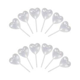 UUYYEO 100 Pcs 4 ml Clear Heart Shape Liquid Pipettes Plastic Squeeze Transfer Pipettes Cupcake Pipettes Dropper Food Liquid Dropper Injector