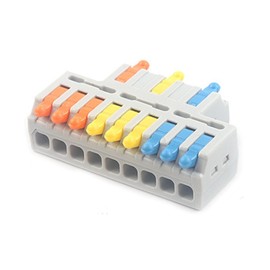 JOYELEC Pack of 6 connection terminals, D3-9 quick connection terminal cable connector, compact plug-in terminals, 3 inputs/9 outputs, cable 0.08-2.5 (4.0) mm², 250V, 32A conductor clamp