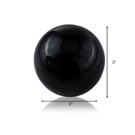 Modern Day Accents 4394 Bola Negra Black Sphere, Aluminum, Filler, Decorative Orbs, Tabletop Modern Decor, Decorative Balls for Centerpiece Bowls, Home Office, Decor, 3-inch Ball