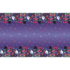 Unique Trolls World Tour Multicolor Plastic Table Cover - 54" x 84" (1 Pc) - Disposable Tablecloth for Kids Themed-Parties & Birthdays