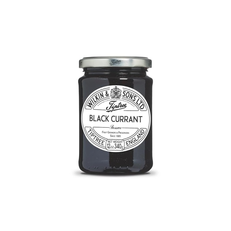 Tiptree Black Currant Preserve, 12 Ounce Jars (Pack of 6)