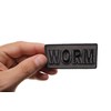 Worm Patch - Iron on Patch - 3x1.5 inch