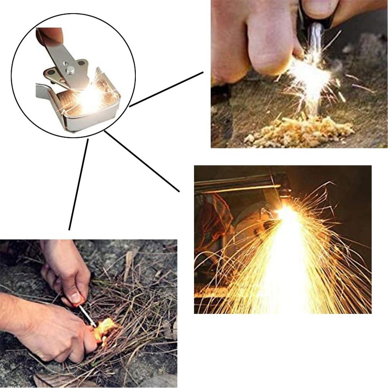 10 PCS Flint Torch Striker Flint Three Head Replacement Flint