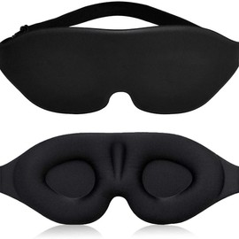 CORKAS Eye Mask, Contoured Type, Lightweight, Light Blocking, Peaceful Sleep, Soft, Unisex, No Pressure, Comfortable to Wear, Adjustable Length, Perfect for Napping / Travel