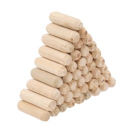 PATIKIL 1/4" x 4/5"(6 x 20mm) Wood Dowel Pins, 120 Pack Fluted Wooden Dowel Pin Beveled Groove Rods for Furniture Door Art Crafts Projects