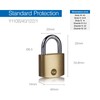 Yale Y110B/40/122/1/B Brass Padlock 40 mm 1 Box, 40mm