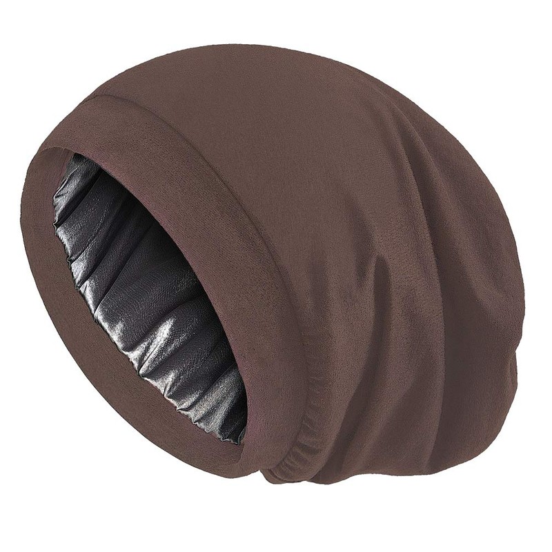 Alnorm Cosy satin lined slouchy beanie cap with soft elastic