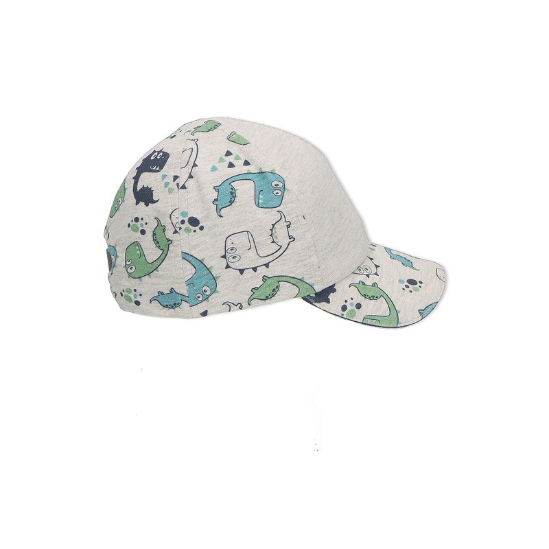 Sterntaler Jungen Baseball-cap Multidino Baseballkappe, silber, 45