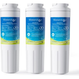 Waterdrop EDR4RXD1 Replacement Refrigerator Water Filter for EveryDrop® Filter 4, Whirlpool® UKF8001, 4396395, Maytag® UKF8001AXX-200, UKF8001AXX-750, WD-F07, 3-Pack (Packaging May Vary)