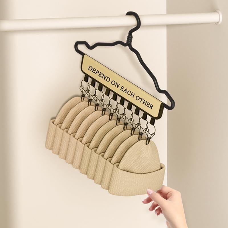 Raccoon Hat Storage, Hat Hanger, Pinch Hanger, Foldable, 10 Pinch,