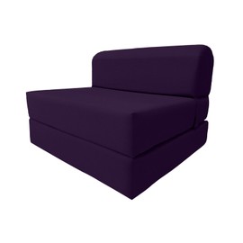 Amfuton Purple Sleeper Chair Folding Foam Beds, Portable Flip Couch Bed 6 x 32 x 70