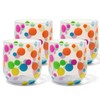 Silipint: Stemless Wine Glasses 12oz: 4 Pack - Polka Dot