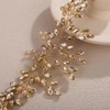 Teyglen Diadema de Cristal Color Champán para Boda, Sencilla, con