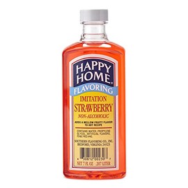 Happy Home Imitation Strawberry Flavoring, Non-Alcoholic, Certified Kosher, 7 oz.