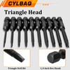 CYLBAQ 10PCS Magnetic Triangle Head Screwdriver Bits, 65mm S2 Steel