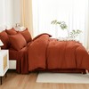 Litanika Burnt Orange Comforter Full Size Set - 7 Pieces
